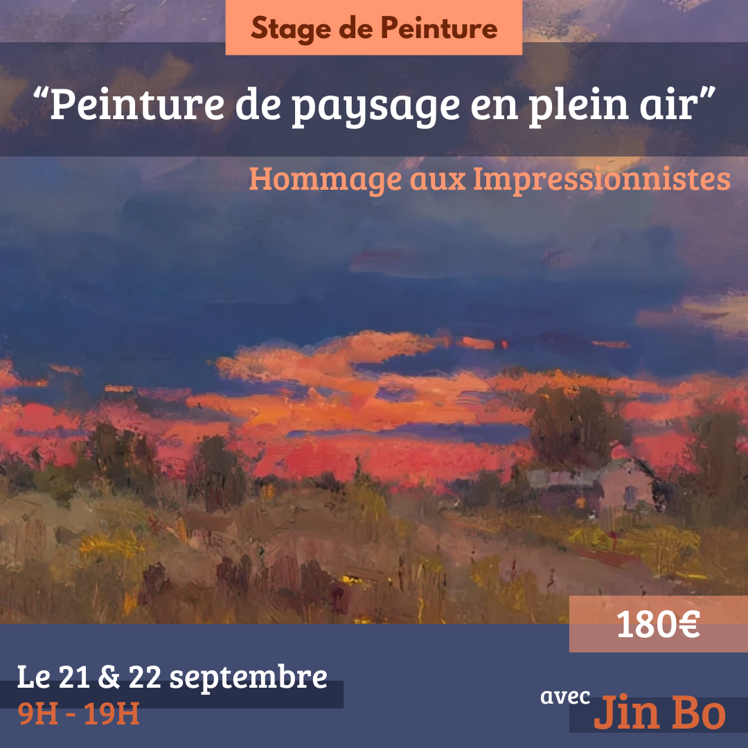 Stage “Peinture de paysage en plein air” X Jin Bo – du 21/09 au 22/09